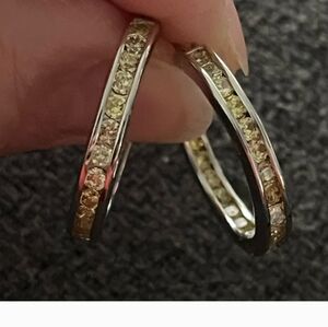 Swarovski Crystal Inside Out Hoop Earrings